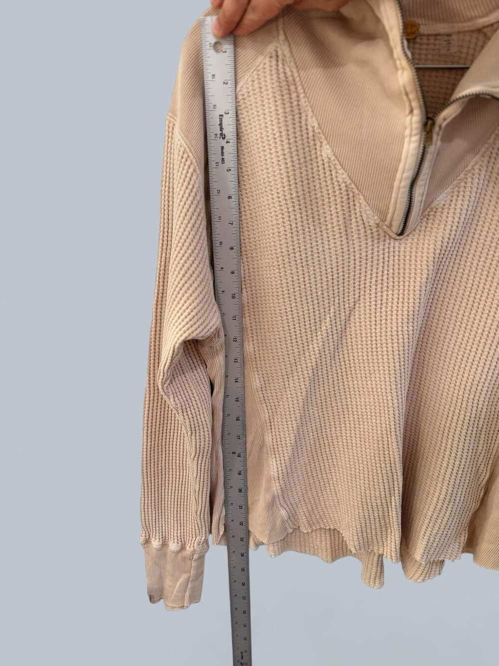 Free People FP One Ashton Zip Thermal Long Sleeve Ribbed Top M - Picture 6 of 10